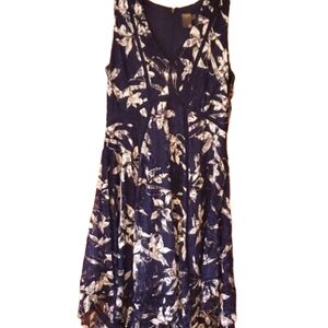Taylor Womans Navy‎ Lace Sleeveless Dress Size 14